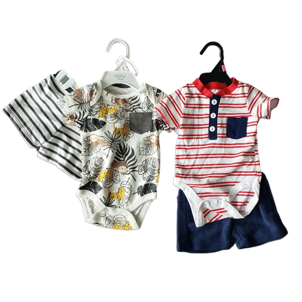NWT Baby 3m Set of 2 Summer Two Piece Outfits